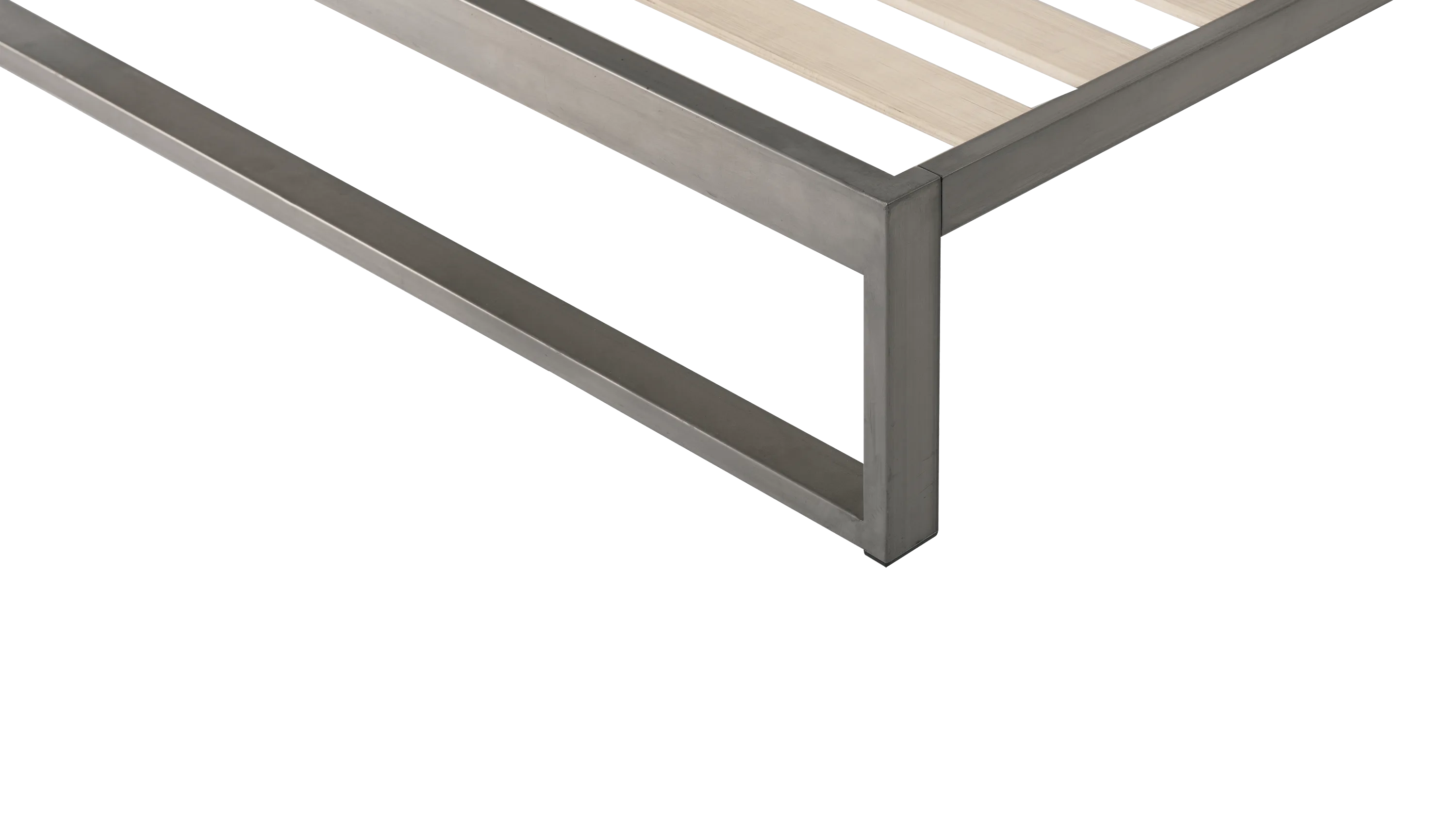 Mínimo Industrial Gunmetal® - Steel Bed Frame