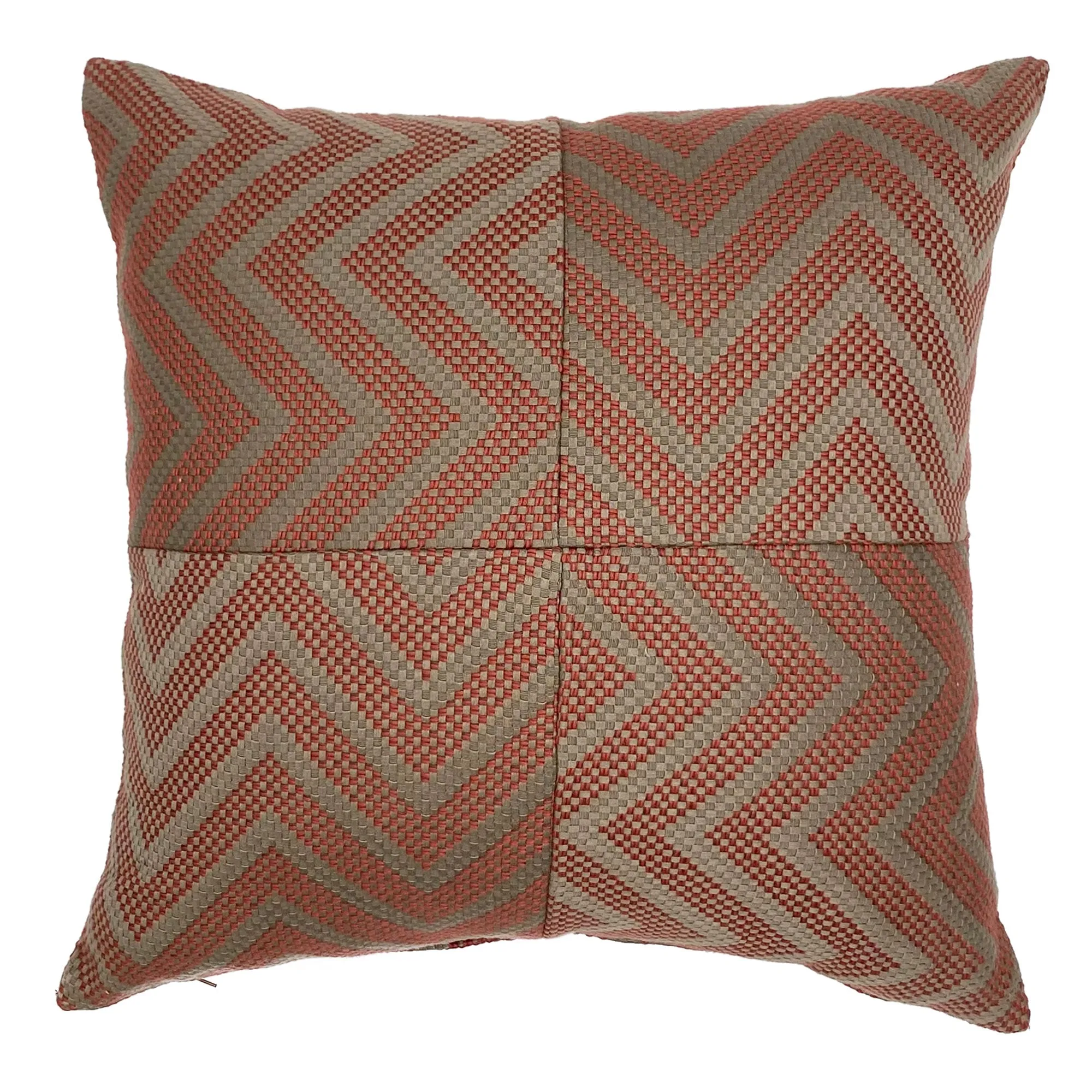 Modern Red Chevron Throw Pillow Cover 20x20