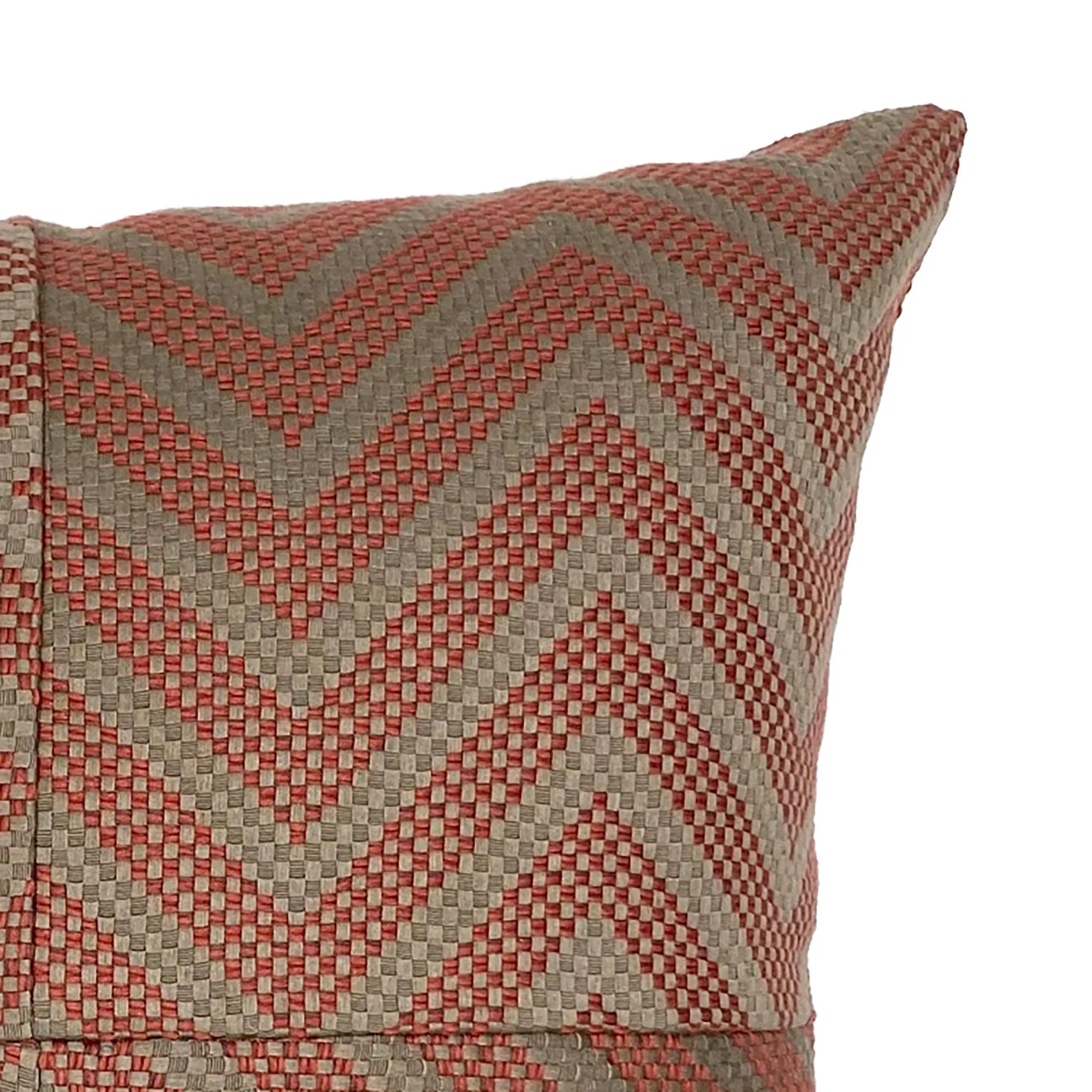 Modern Red Chevron Throw Pillow Cover 20x20