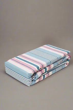 Multicolour Striped 2-Piece Flat Sheet (Single Size)