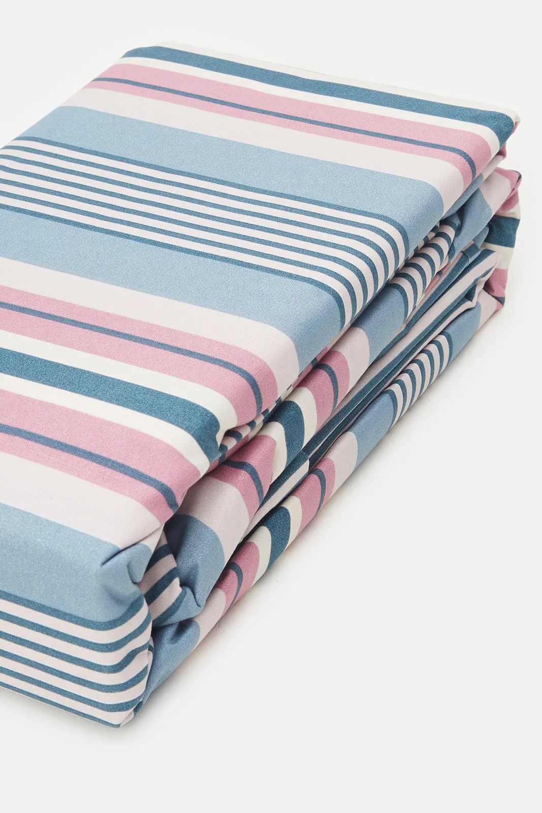 Multicolour Striped 2-Piece Flat Sheet (Single Size)