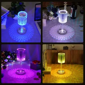 (NET) Crystal Lamp16 Color Changing Touch Lamp Rechargeable Diamond Table Lamp for Bedroom Living Room / 473248