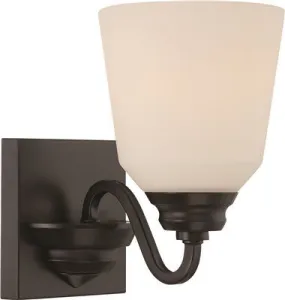 Nuvo Calvin Led 1-Light Vanity Fixture Mahogany Bronze 5-5/8 X 8-1/2 Inch  Uses (1) 9.8-Watt Led Gu24 Base Lamp