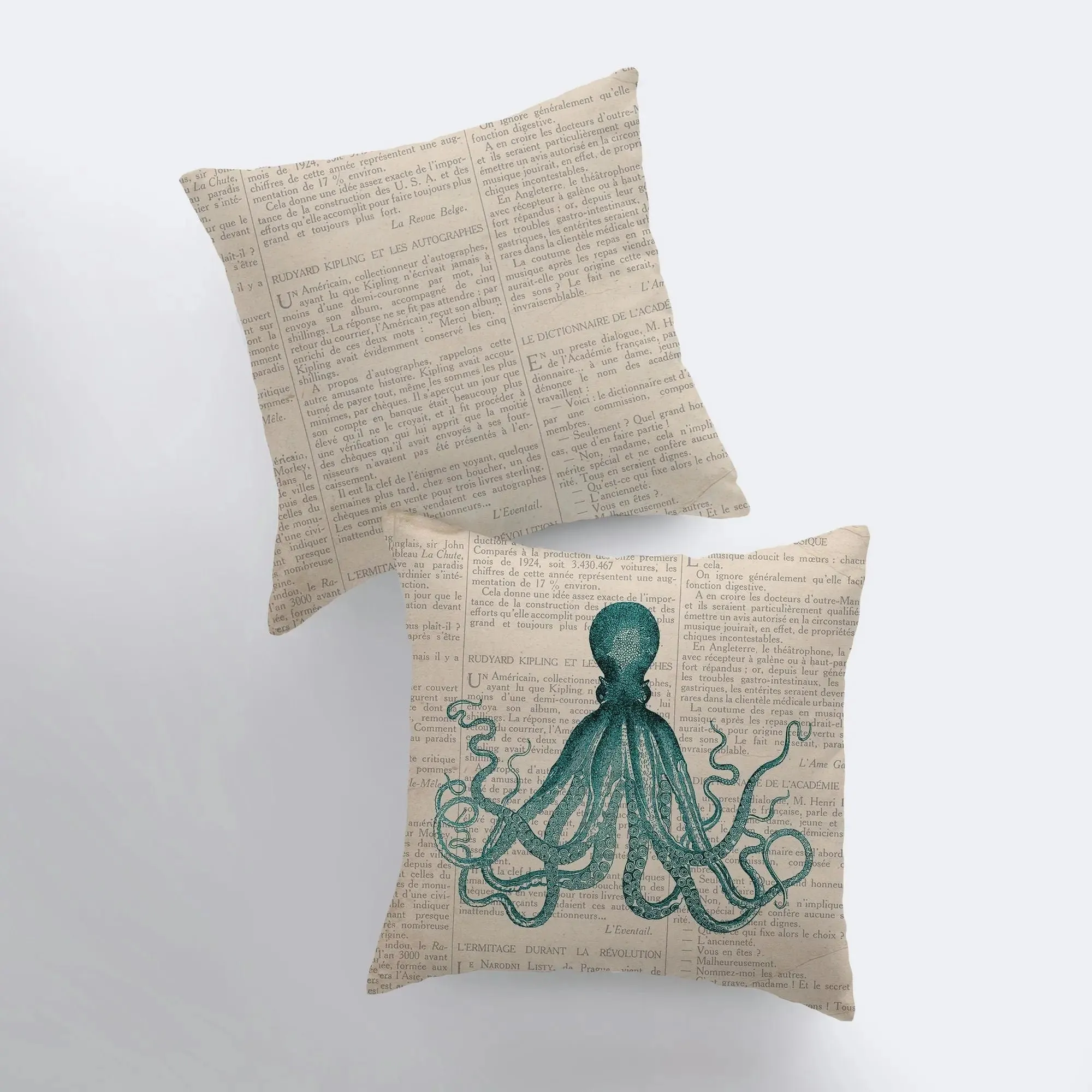 Octopus | Pillow Cover|Throw Pillow | Home Decor | Modern Coastal Decor | Nautical Pillow | Ocean | Gift for her | Accent Pillow Covers