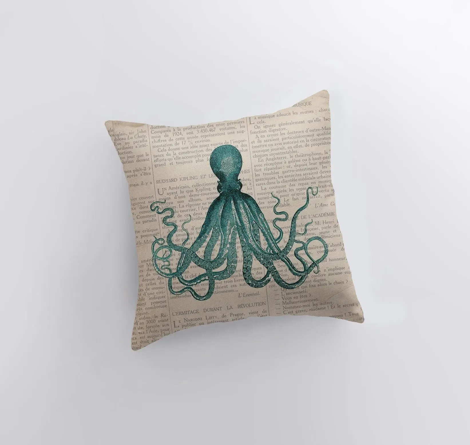 Octopus | Pillow Cover|Throw Pillow | Home Decor | Modern Coastal Decor | Nautical Pillow | Ocean | Gift for her | Accent Pillow Covers