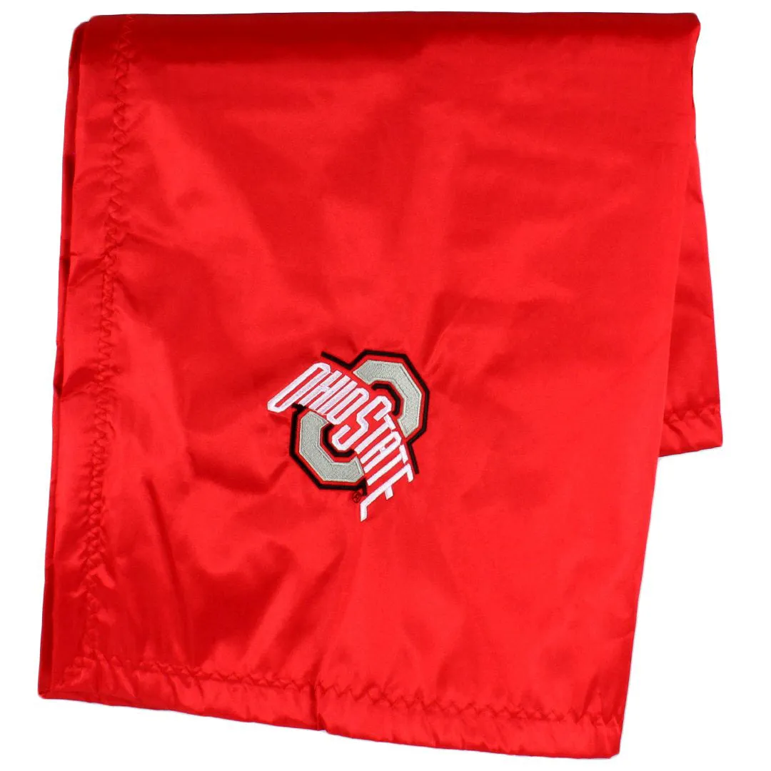 Ohio State Buckeyes Silky and Super Soft Plush Baby Blanket, 28" x 28"