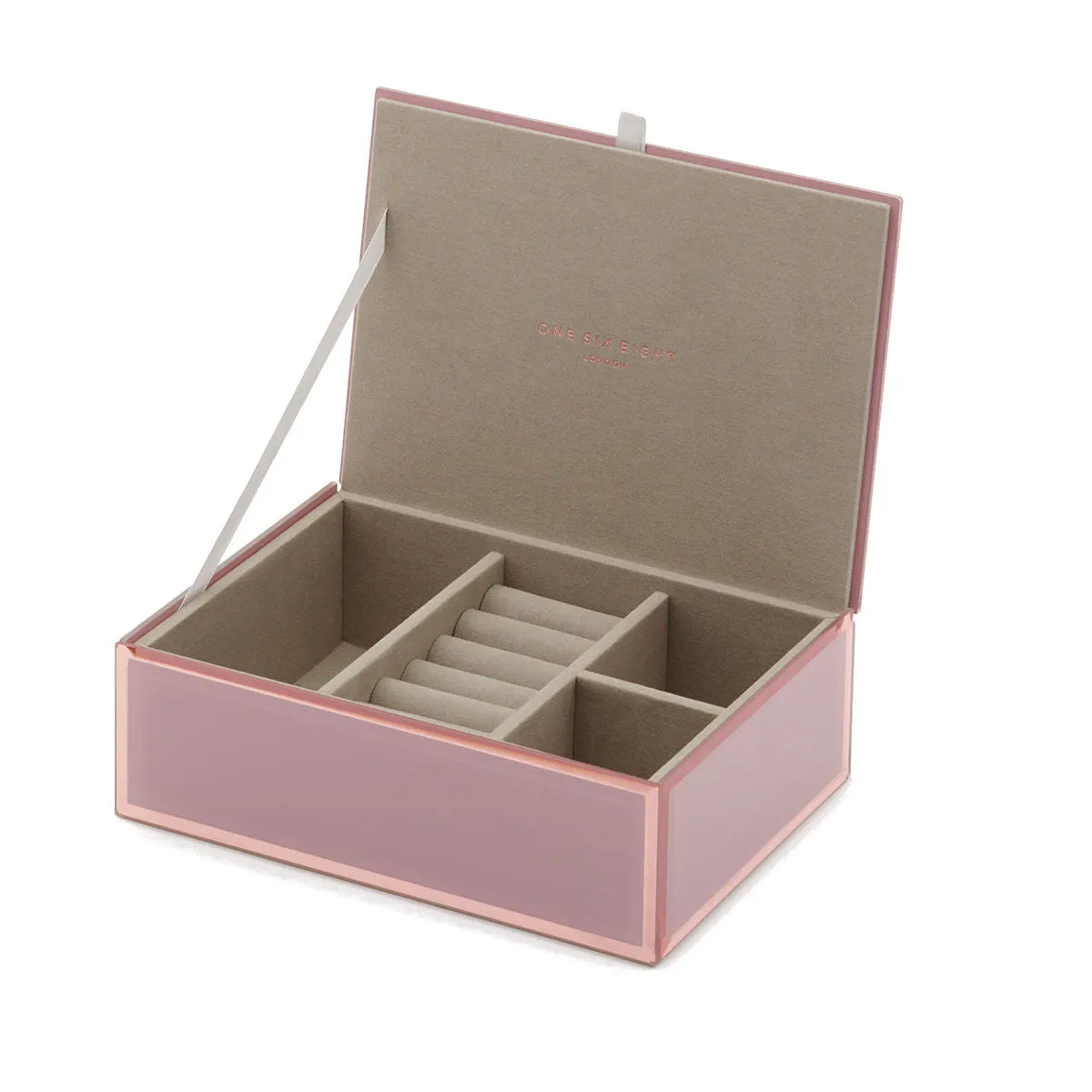 One Six Eight London Sara Jewellery Box Dusty Rose Medium