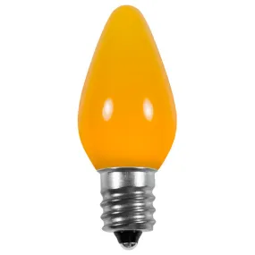 Opaque C7 LED Bulbs - Yellow - 25 Pack