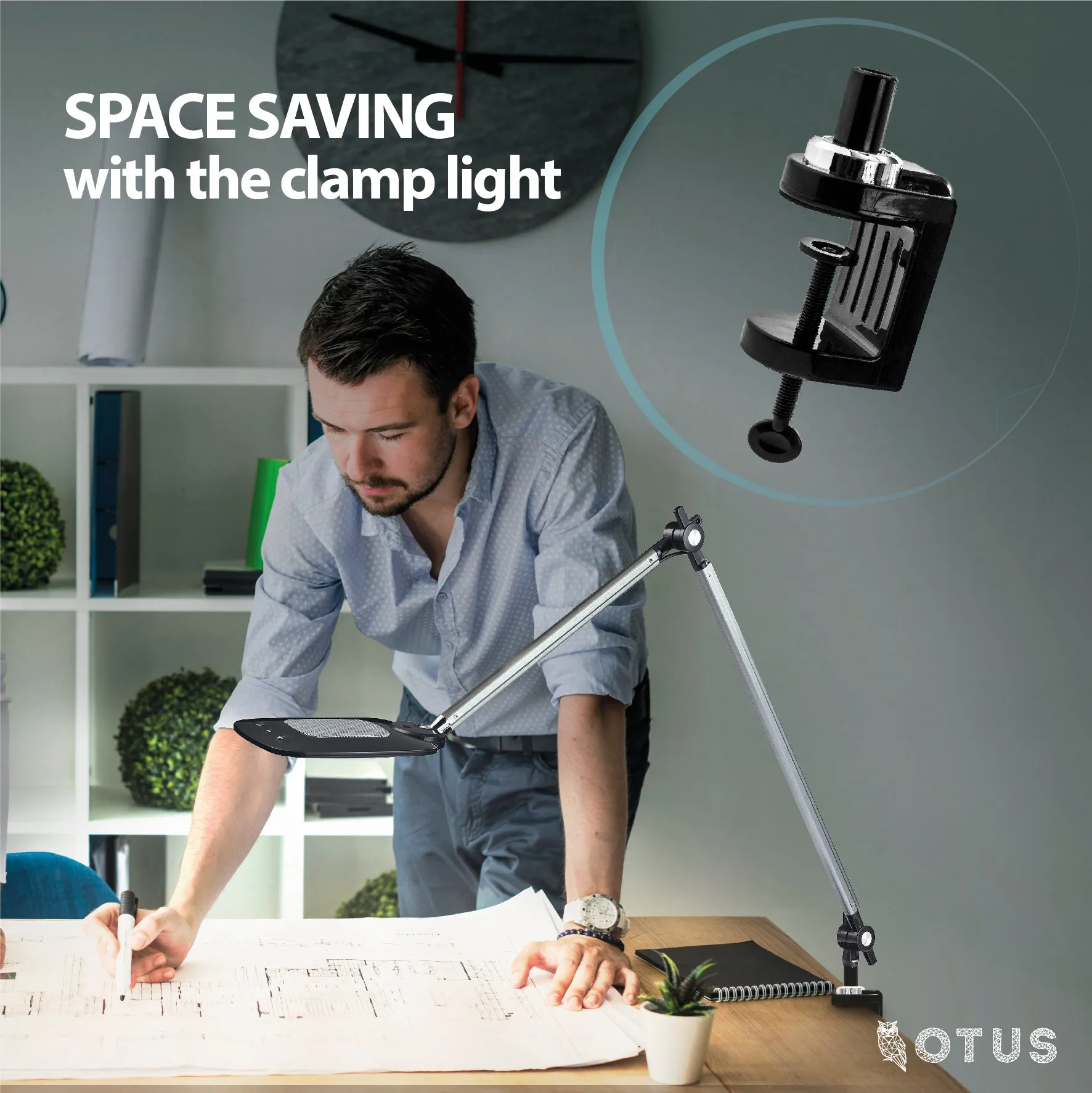 OTUS LED Desk Lamp Gesture Control DL-002BL