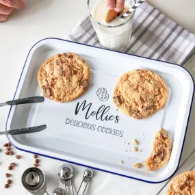 Personalised Cookies Enamel Baking Tray