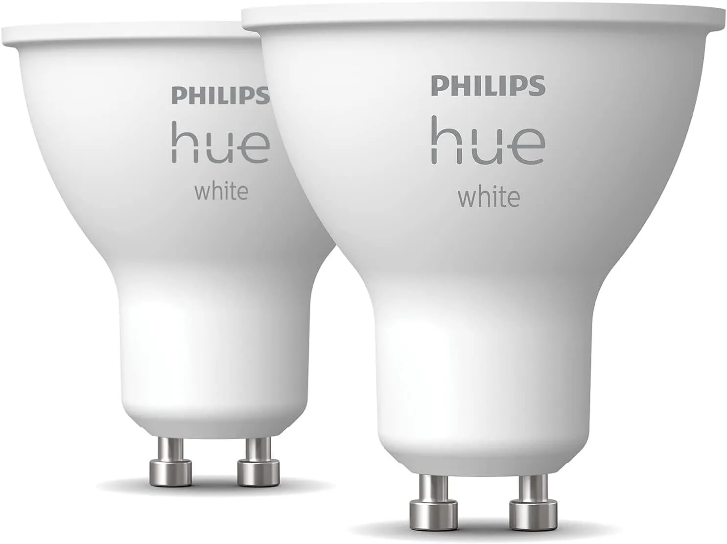 Philips Hue White Smart LED Light Bulb 2-Pack [GU10 Spot] with Bluetooth - Works with Alexa, Google Assistant, Apple HomeKit for Indoor Lighting