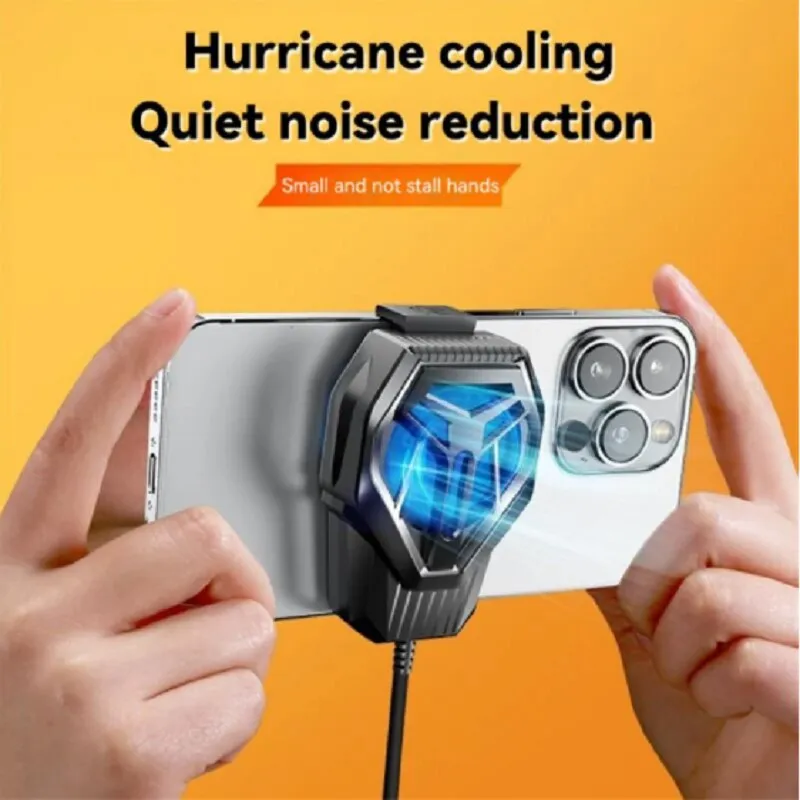 Phone Cooler Fan for Gaming Cell Phone Cooling Fan for 4.5-6inch iPhone/Android Phone Mobile Phone Radiator Turbo for Gaming