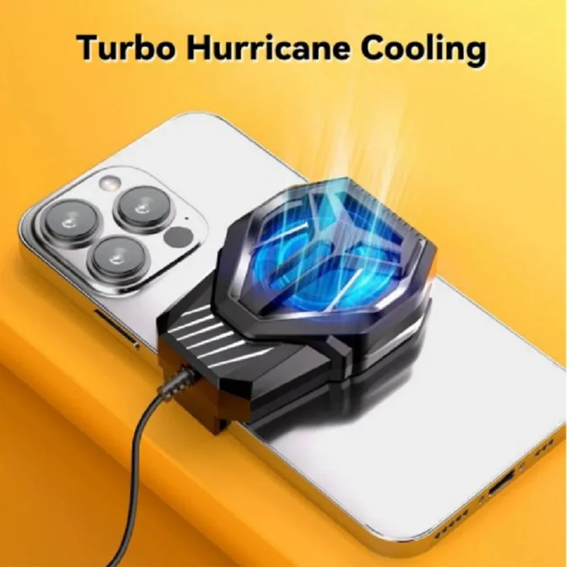 Phone Cooler Fan for Gaming Cell Phone Cooling Fan for 4.5-6inch iPhone/Android Phone Mobile Phone Radiator Turbo for Gaming