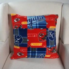 Pillows - Brand Loyalty - NFL/MLB - Kansas City - Chiefs and Kansas City - Royals - 18 inch