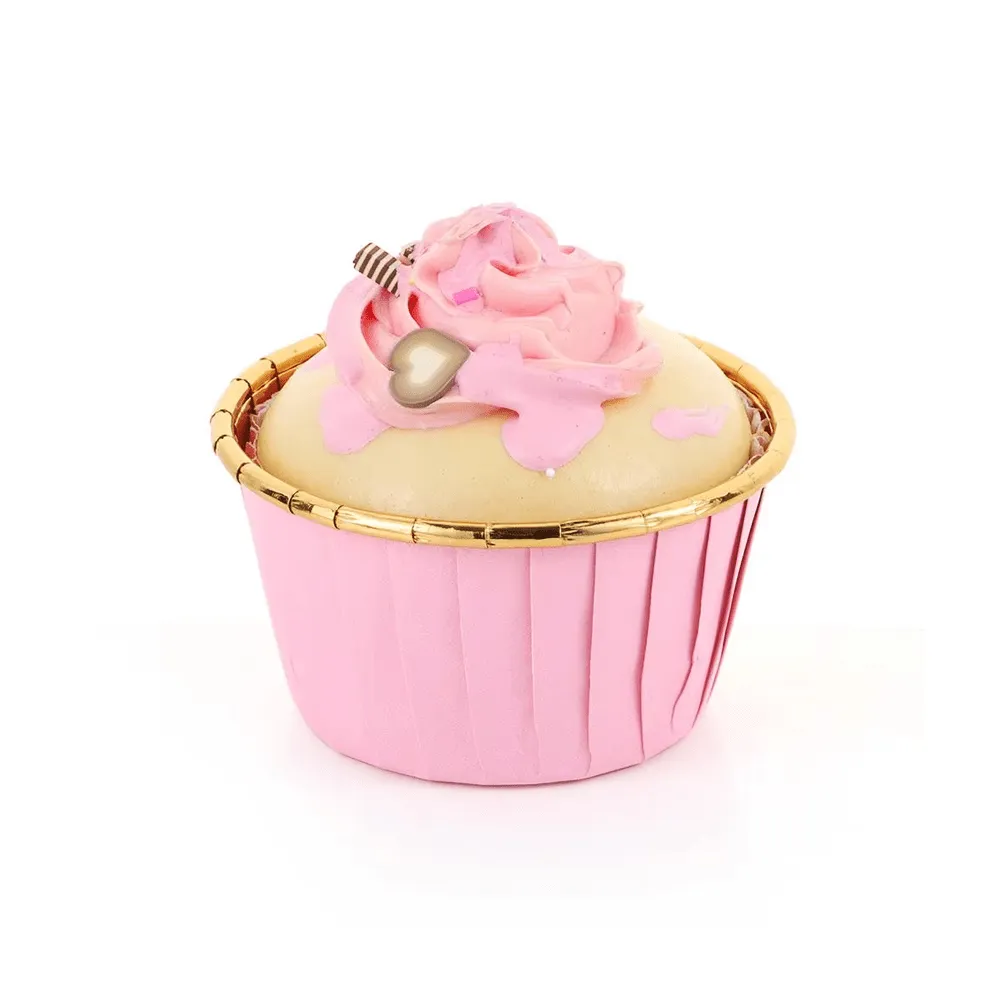 Pink And Gold Foil Baking Paper Cup - B50xH39