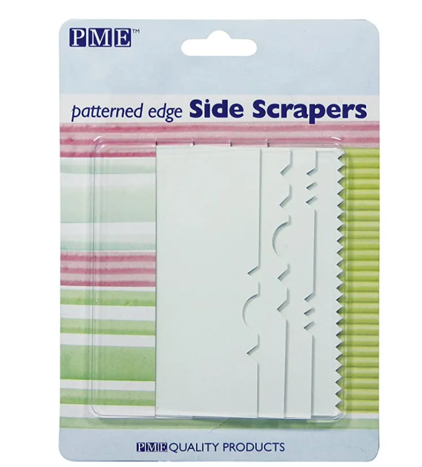 Pme patterned edge side scrapers