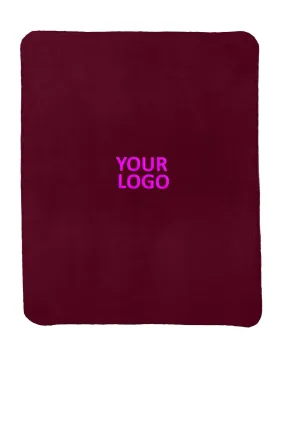 Port Authority - Value Fleece Custom Blankets with Strap, Maroon