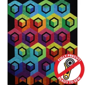 Precut! New Worlds Double Tumbler Quilt Kit