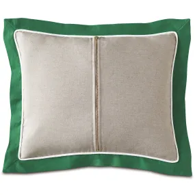 Preppy Kelly Green Lumbar Pillow Cover 15x18