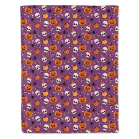 Pumpkin Skull - A517 - Halloween Premium Blanket