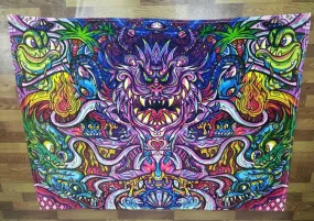 Queen Sized "MONSTER DRIP" Blanket - Designed by EmiMonsterArt