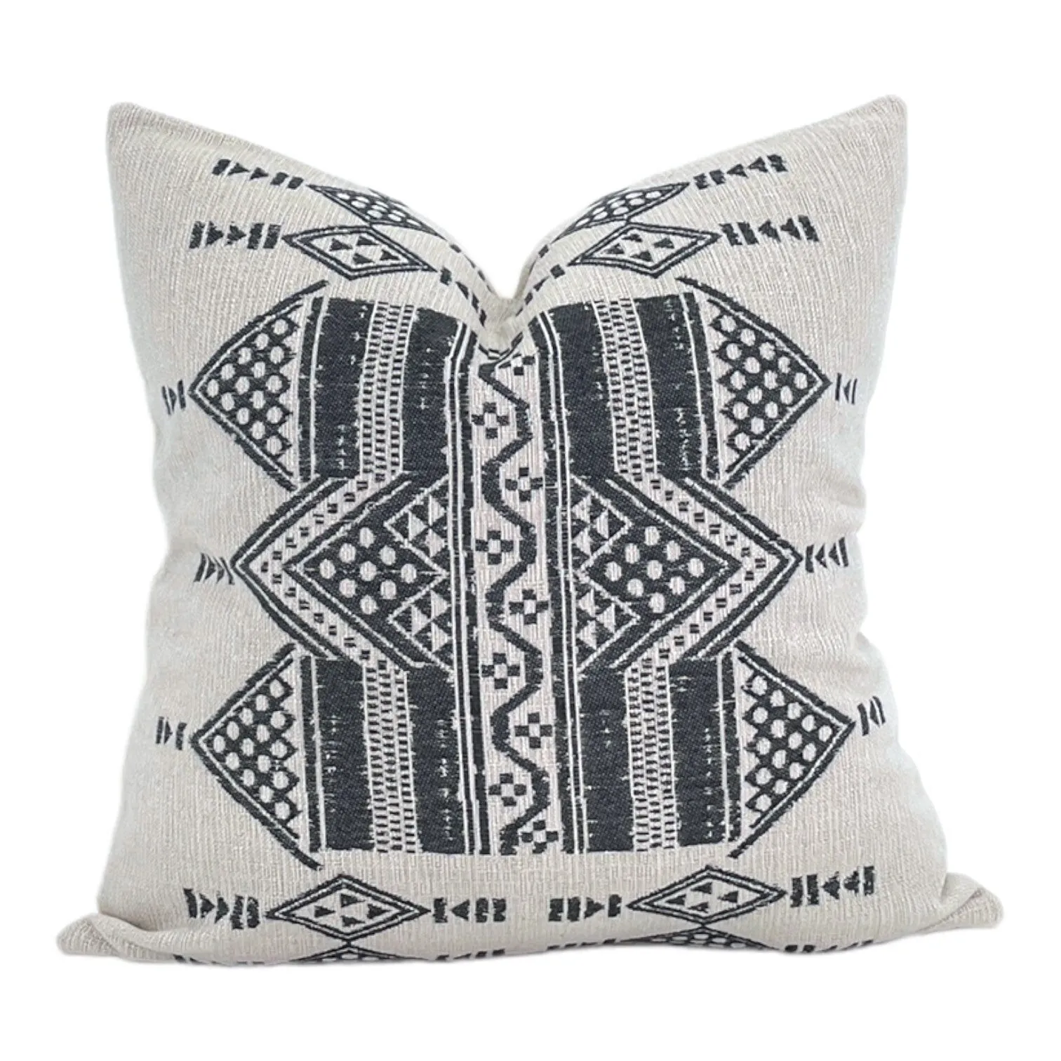 READY TO SHIP 20X20 Peter Dunham Outdoor Pillow Cover // Mombasa Blue on Natural // Designer Pillow// Neutral Outdoor Pillow// Sunbrella