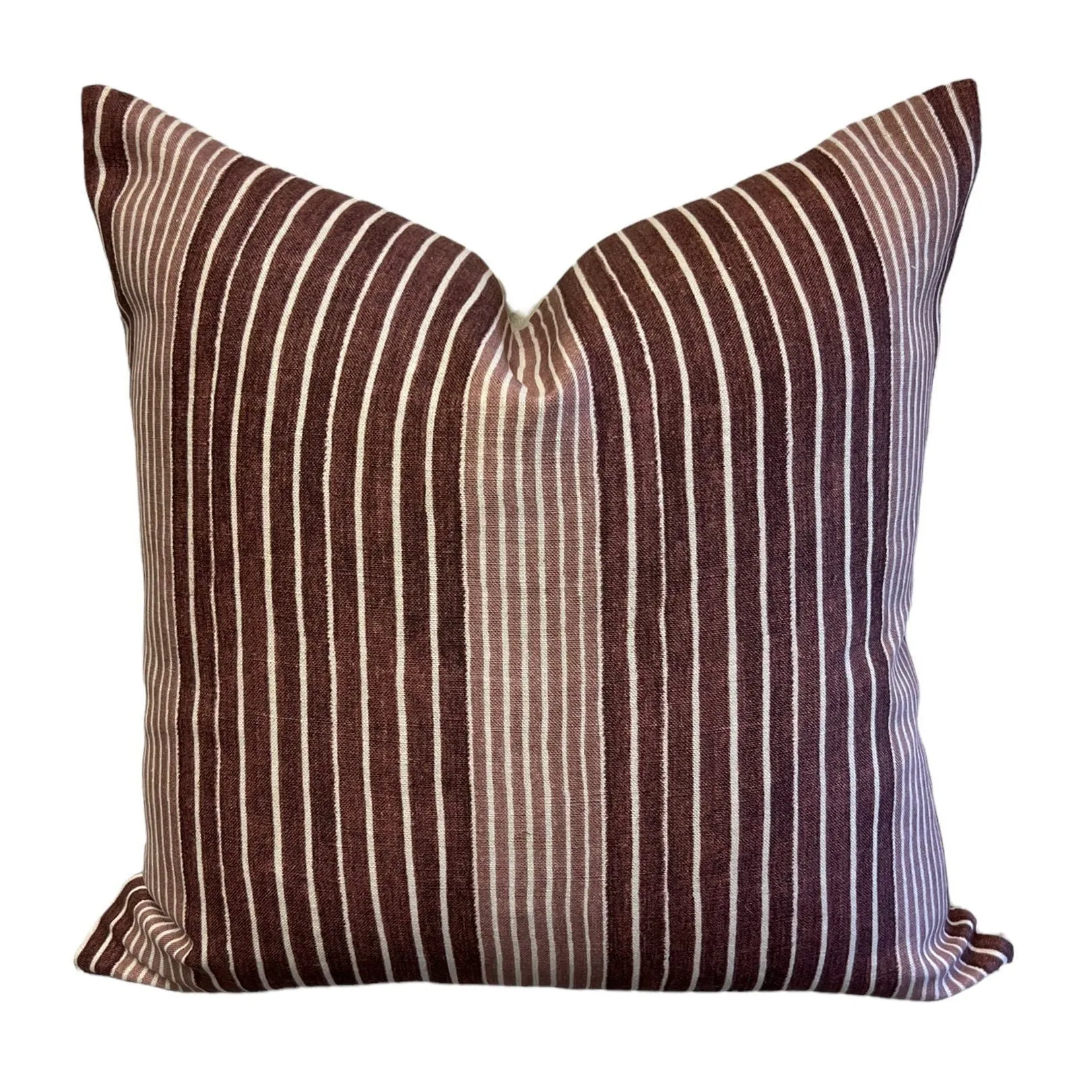 READY TO SHIP Designer Clay McLaurin Mediterranean Stripe Pillow Cover in Berry