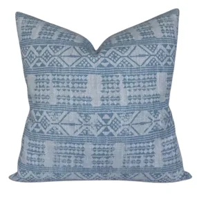 READY TO SHIP Peter Dunham Addis Designer Pillow Cover in Mist Blue