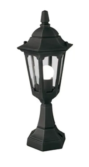 Regent Black Outdoor Mini Pedestal Lantern - ID 8289