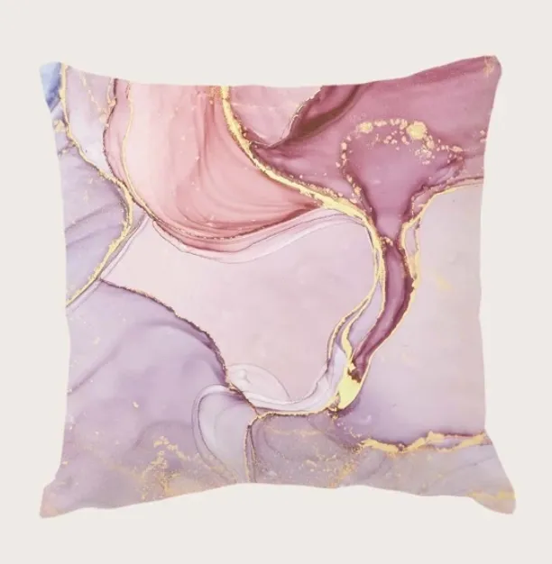 Rose Golden  Quicksand Pattern Cushion Cover Without Filler