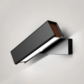 Rotatable LED Sconce Lamp: Modern Aluminum Wall Mounted Lighting in Warm/White Light - Black/White-Wood Finish