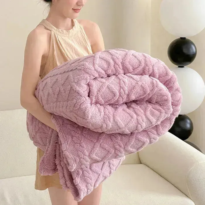 Single-layer Double-sided Tower Velvet Sofa Cover Soft Winter Blanket