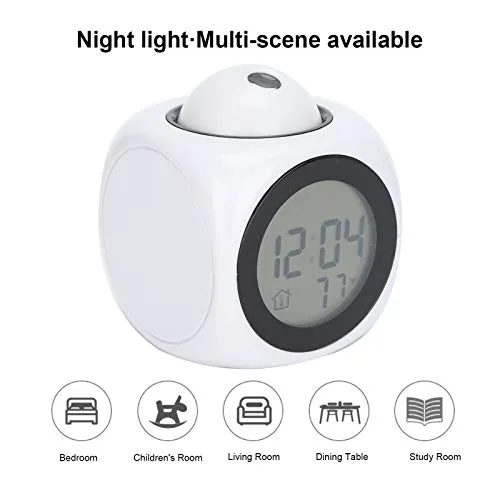 Snooze Alarm Clock, Time Broadcast Clock, Complete Functions for Students Essential Office Workers Home