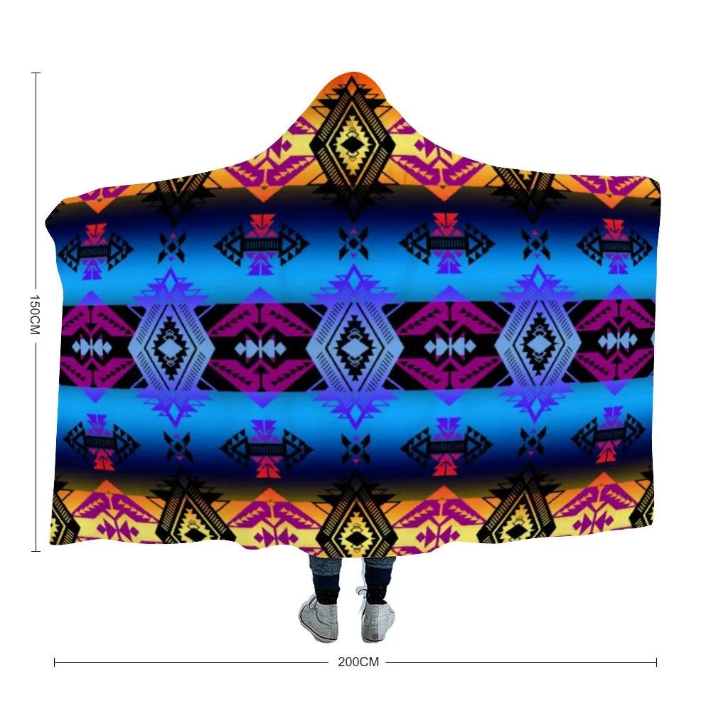 Sovereign Nation Sunset Hooded Blanket