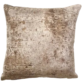 Square Pillow - Italian Snake Print Acid Wash Cowhide - 18" x 18"(PIL155)