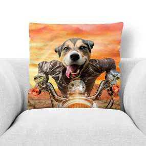 SQUEEZY RIDER - CUSTOM PET PORTRAIT THROW PILLOW