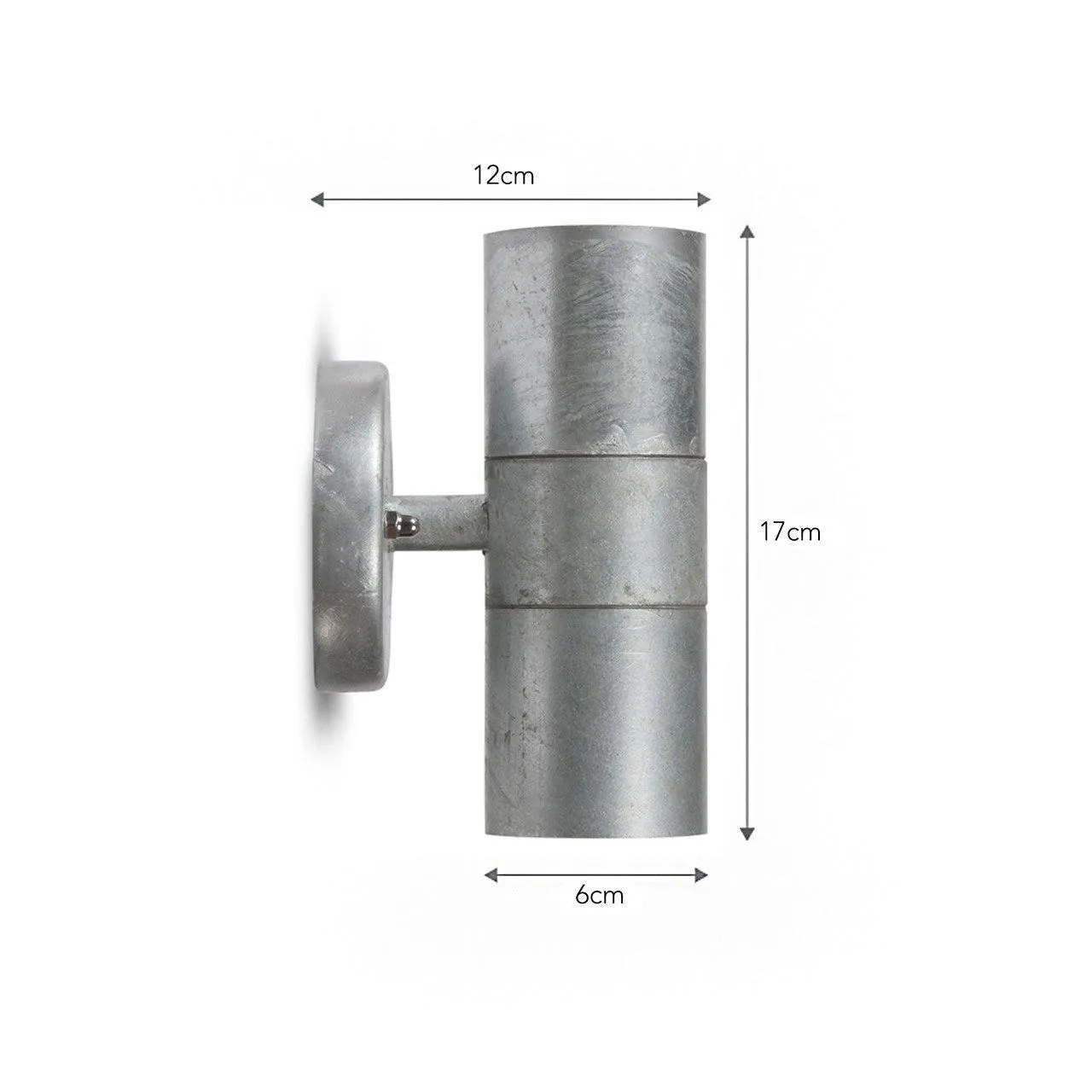 St Ives Up & Down Light - Galvanised Steel