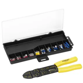 Stanley Crimping Pliers And Terminals - Colour Coded