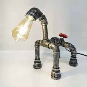 Steampunk Grey Dog Desk Lamp