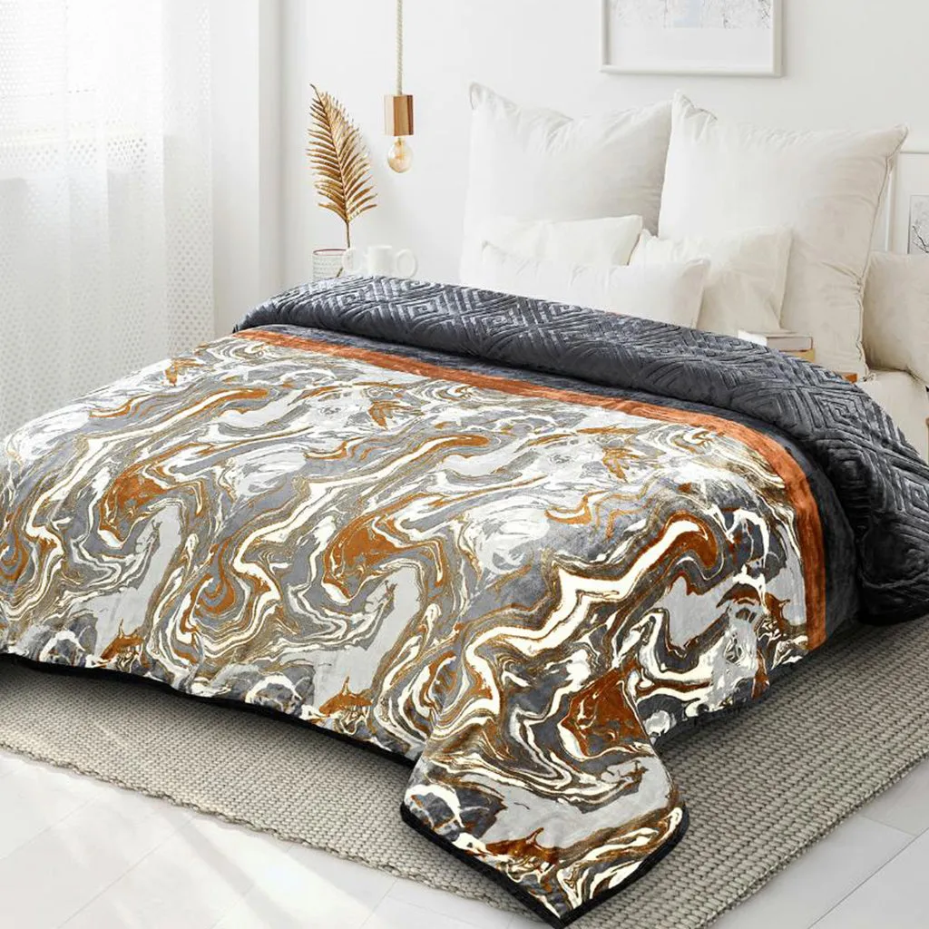 Super Soft Mink Embossed Blanket ( Double bed, 1.9 kg )