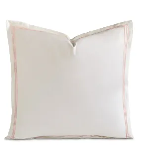 Tessa Ivory Sham in Blush