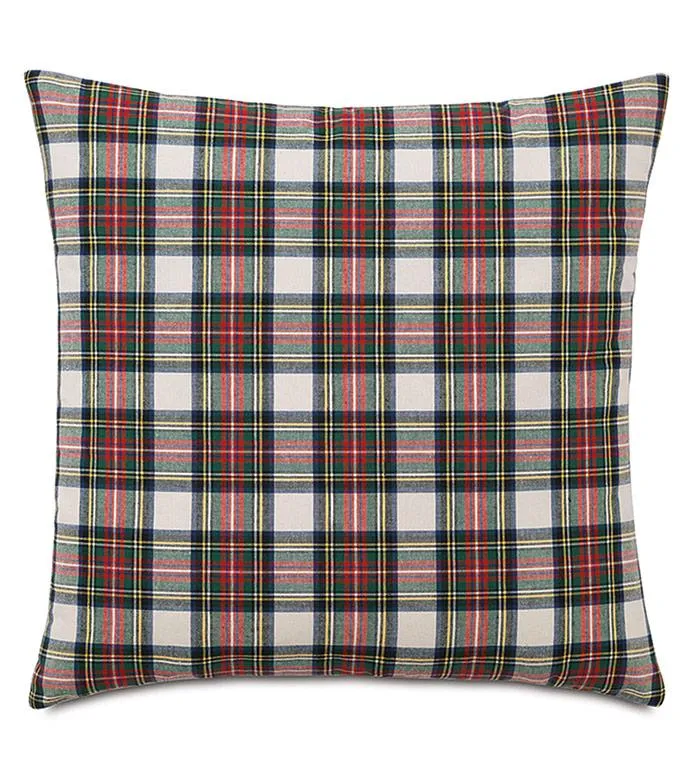 The Official Preppy Christmas Plaid Throw Pillow Cover 22x22