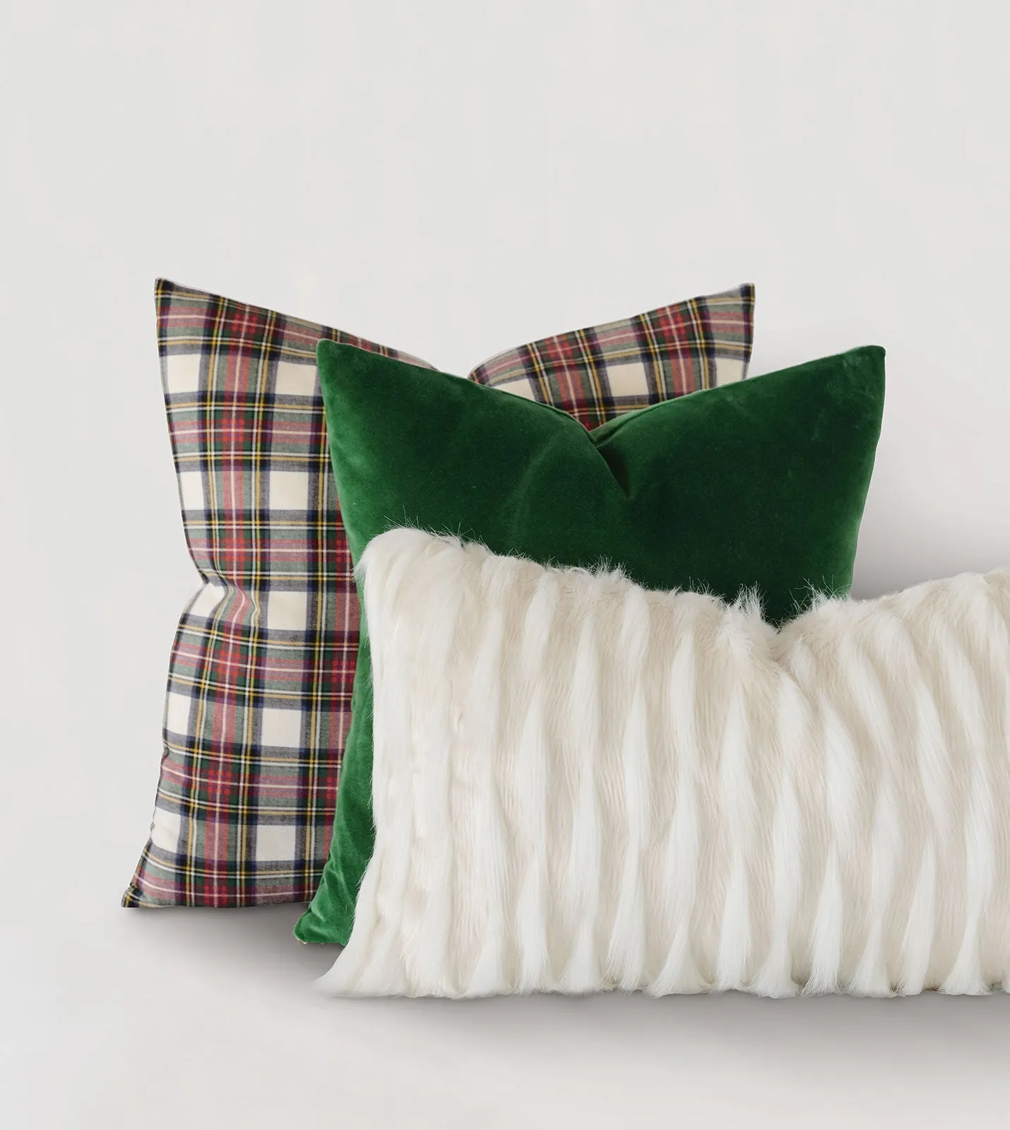 The Official Preppy Christmas Plaid Throw Pillow Cover 22x22