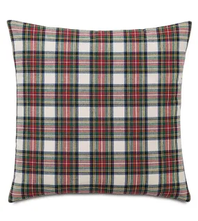 The Official Preppy Christmas Plaid Throw Pillow Cover 22x22