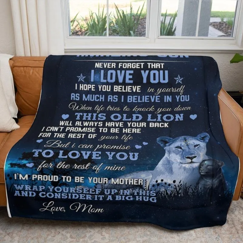 To My Son - From Mom - LionBlanket - A333 - Premium Blanket