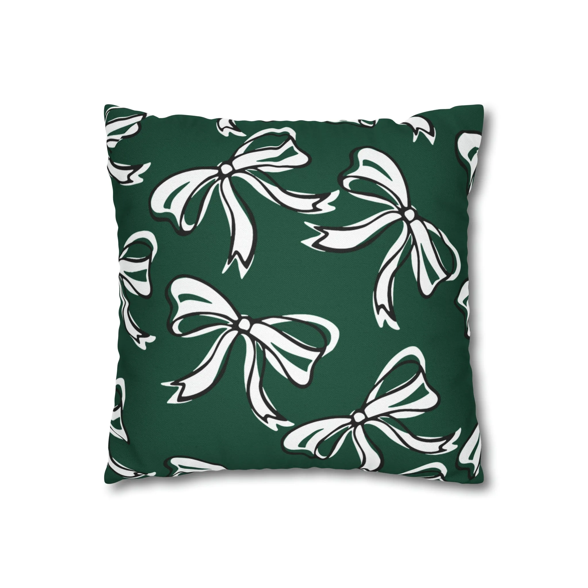 Trendy Bow College Pillow Cover - Dorm Pillow, Graduation Gift,Bed Party Gift,Acceptance Gift,College Gift, Michigan State, BING