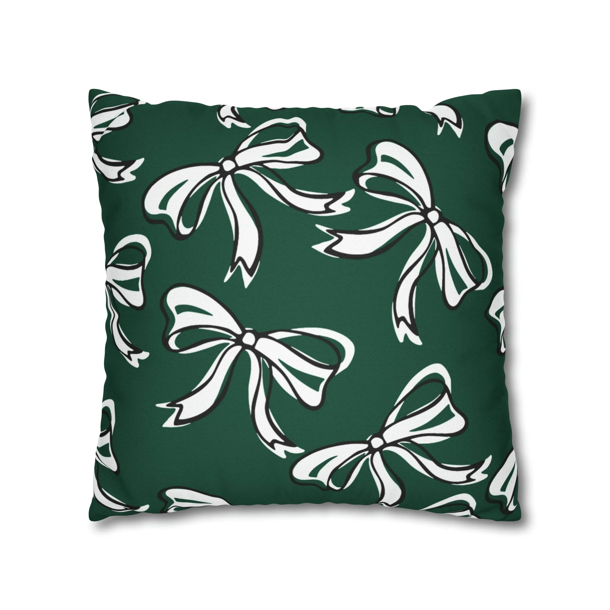 Trendy Bow College Pillow Cover - Dorm Pillow, Graduation Gift,Bed Party Gift,Acceptance Gift,College Gift, Michigan State, BING