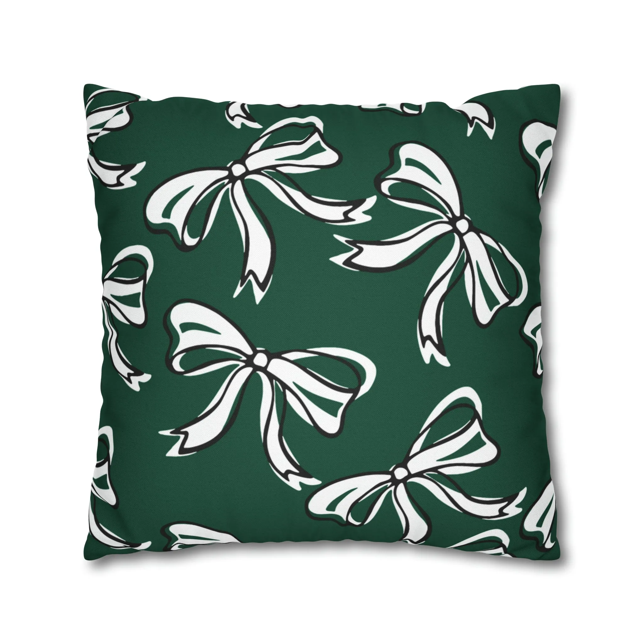 Trendy Bow College Pillow Cover - Dorm Pillow, Graduation Gift,Bed Party Gift,Acceptance Gift,College Gift, Michigan State, BING