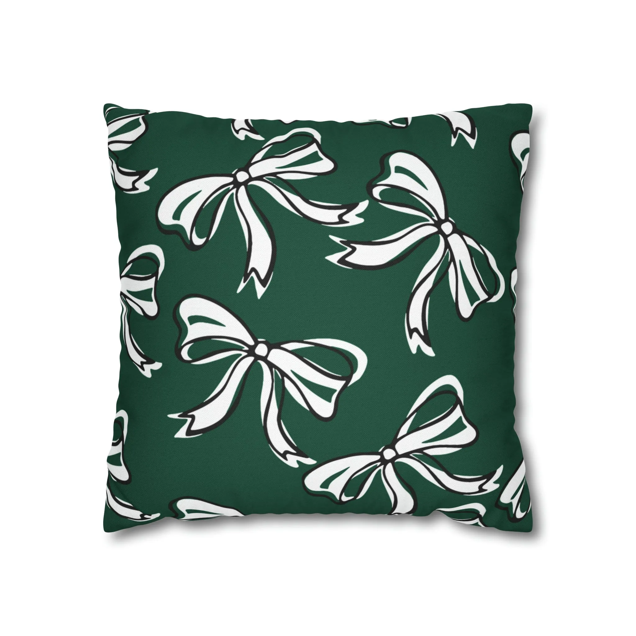 Trendy Bow College Pillow Cover - Dorm Pillow, Graduation Gift,Bed Party Gift,Acceptance Gift,College Gift, Michigan State, BING