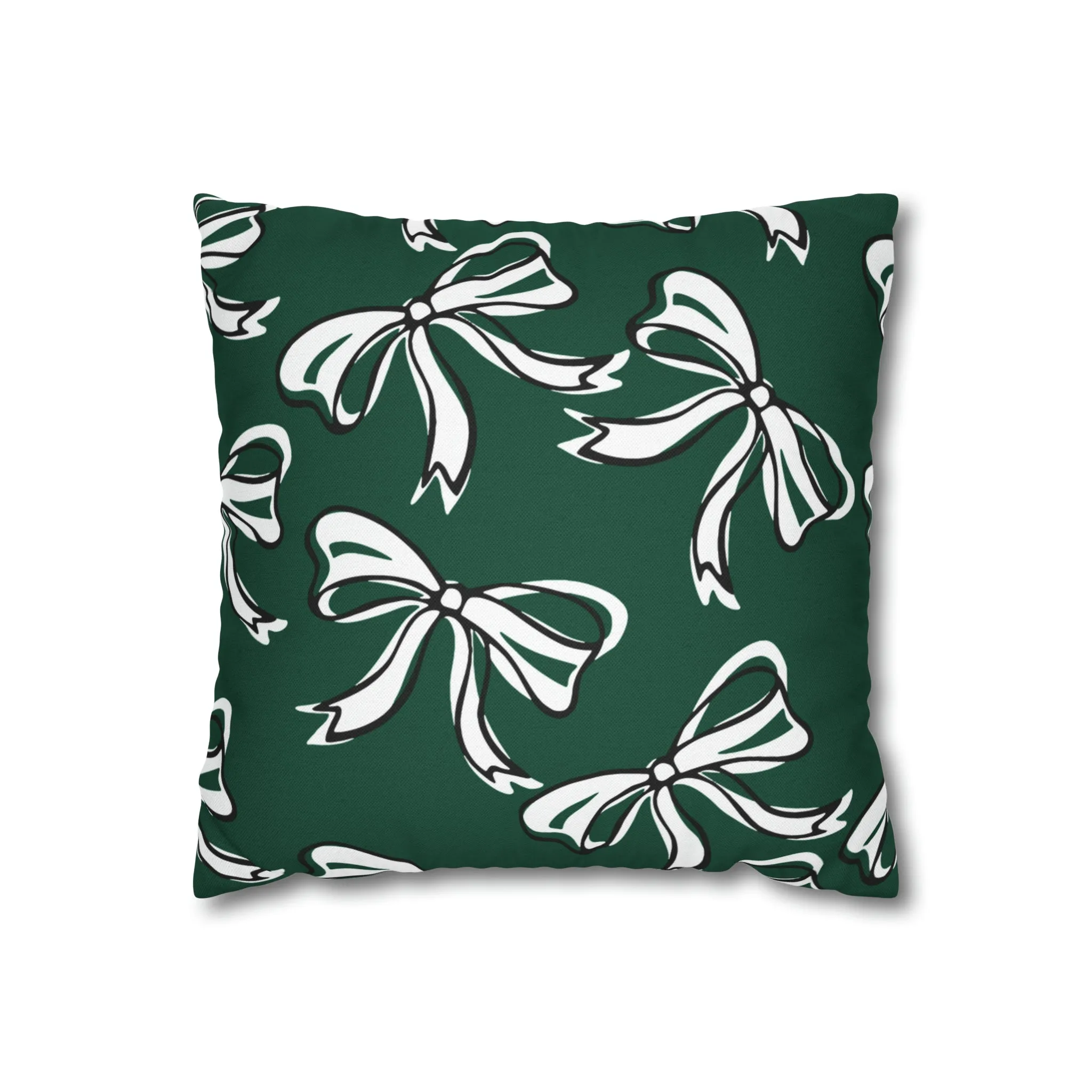 Trendy Bow College Pillow Cover - Dorm Pillow, Graduation Gift,Bed Party Gift,Acceptance Gift,College Gift, Michigan State, BING